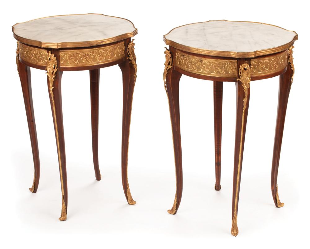 PAIR OF LOUIS XV-STYLE BRONZE-MOUNTED