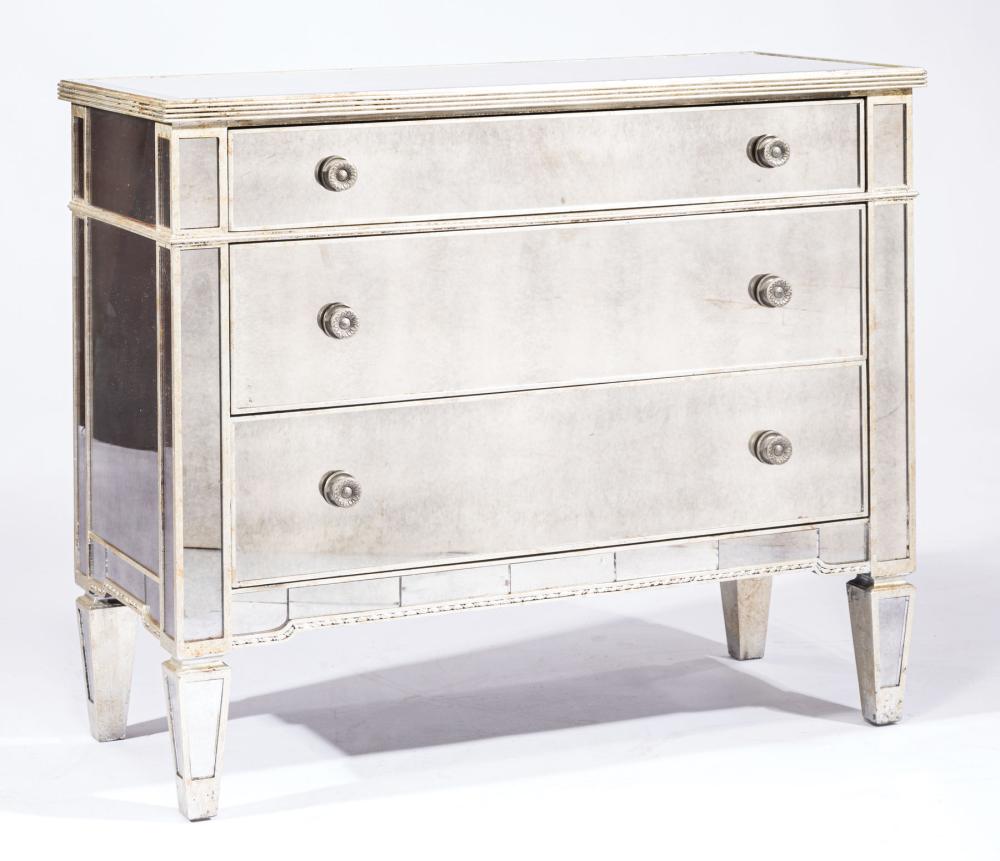 CONTEMPORARY MIRROR-INSET CHEST