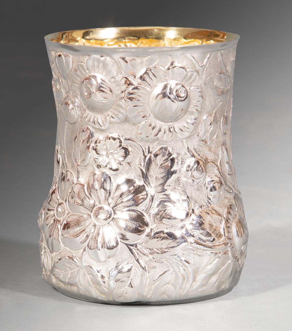 GALMER STERLING SILVER REPOUSSE JULEP