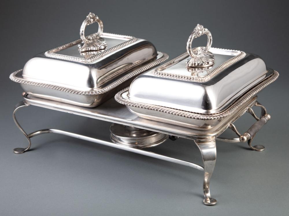 ENGLISH SILVERPLATE COVERED ENTRéE