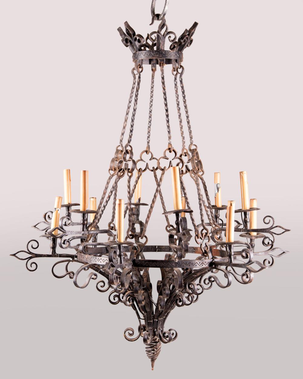 RENAISSANCE REVIVAL IRON TWELVE LIGHT 31a0b8