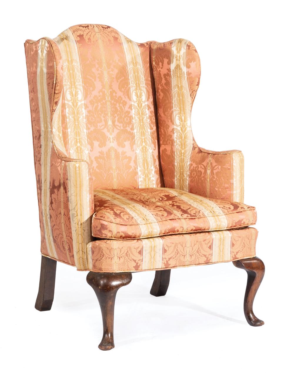 QUEEN ANNE MAHOGANY WINGCHAIRAntique 31a176