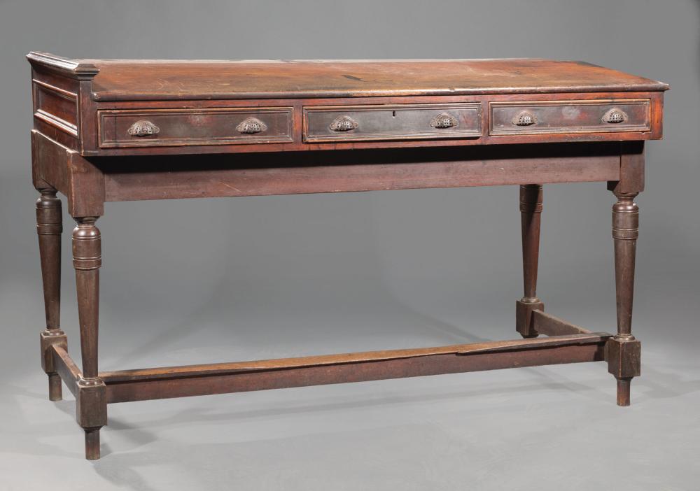 AMERICAN CARVED MAHOGANY CLERKS DESKAmerican