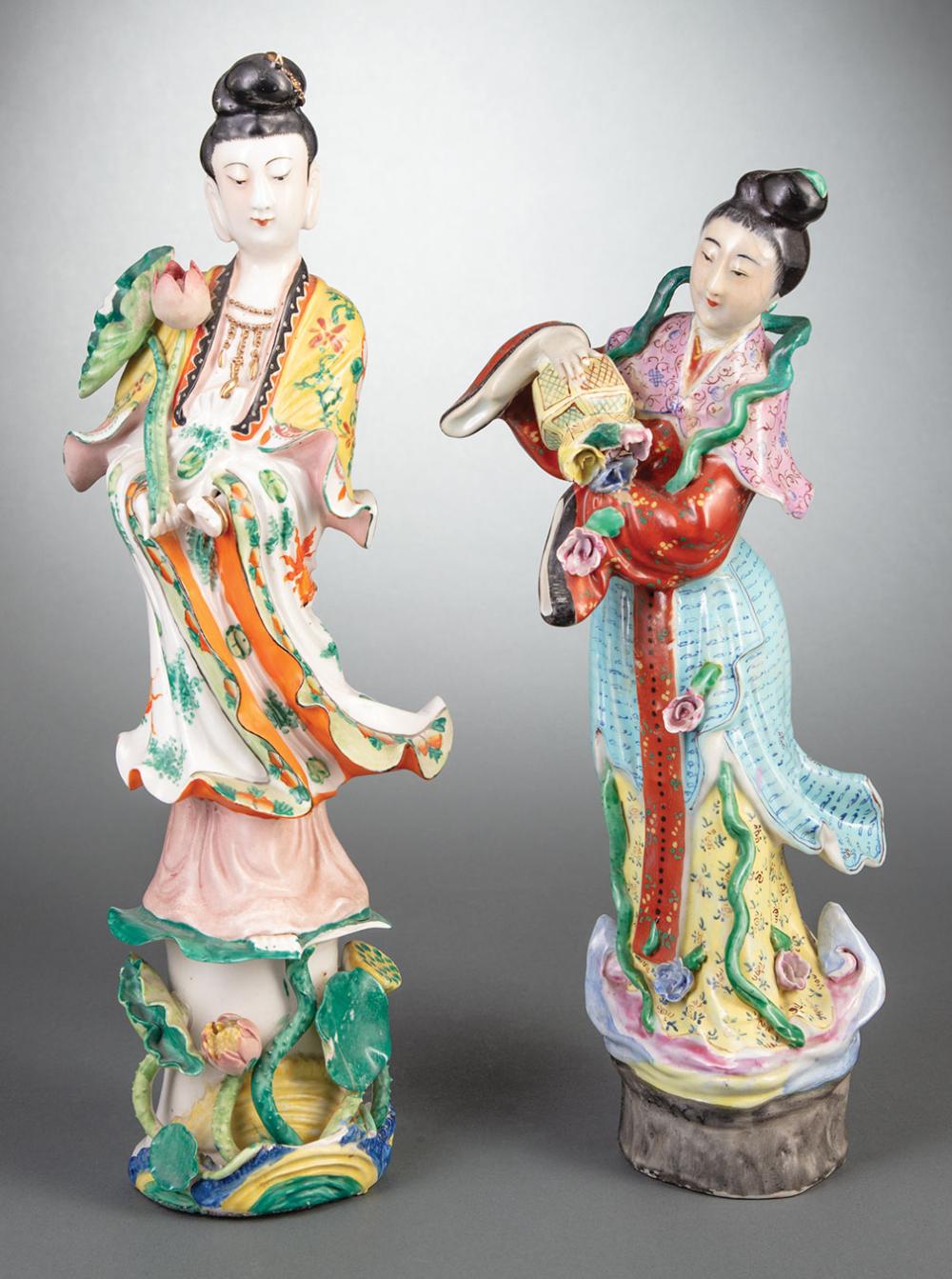 TWO CHINESE FAMILLE ROSE PORCELAIN