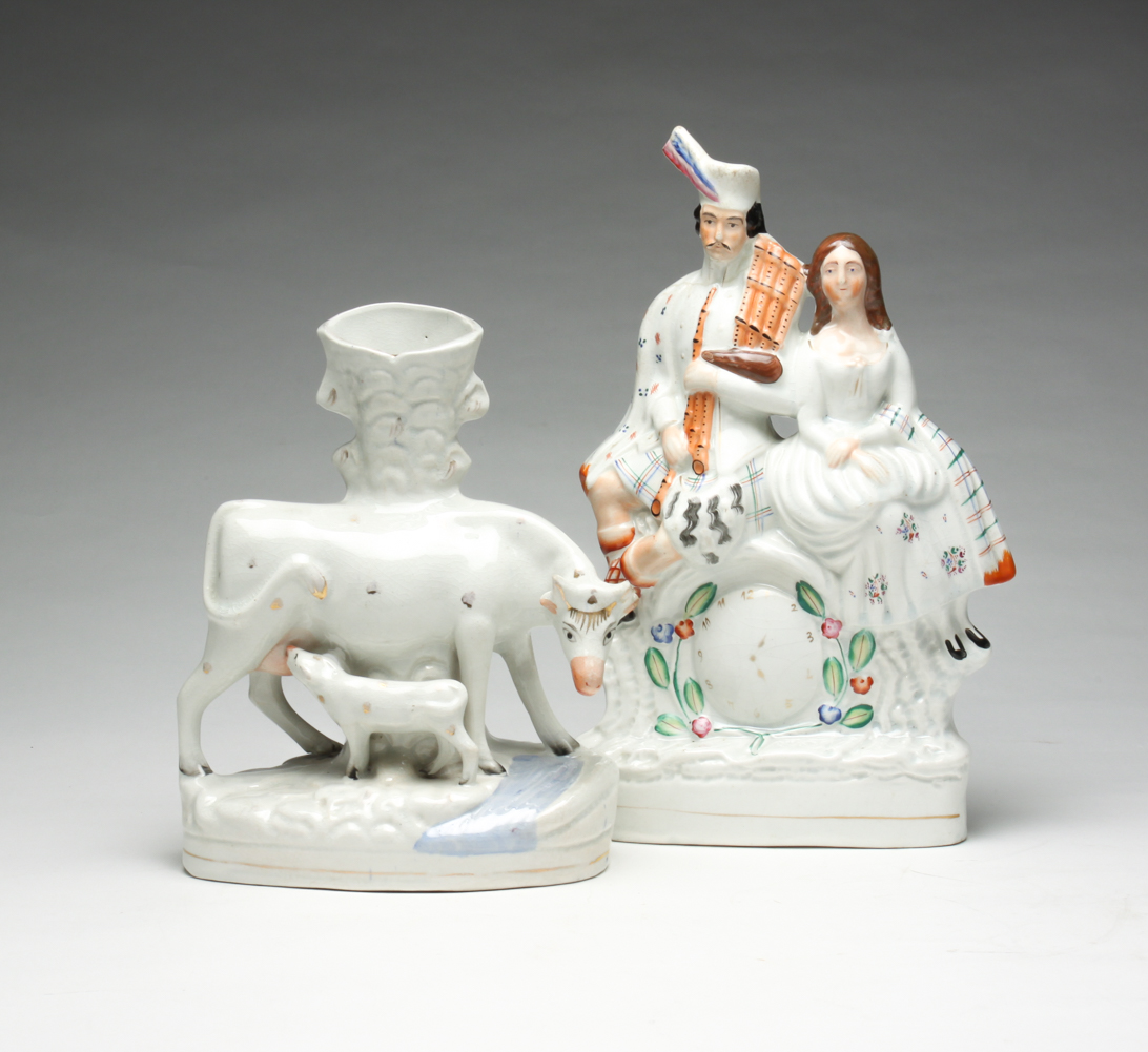 TWO ENGLISH STAFFORDSHIRE FIGURINES  31a269