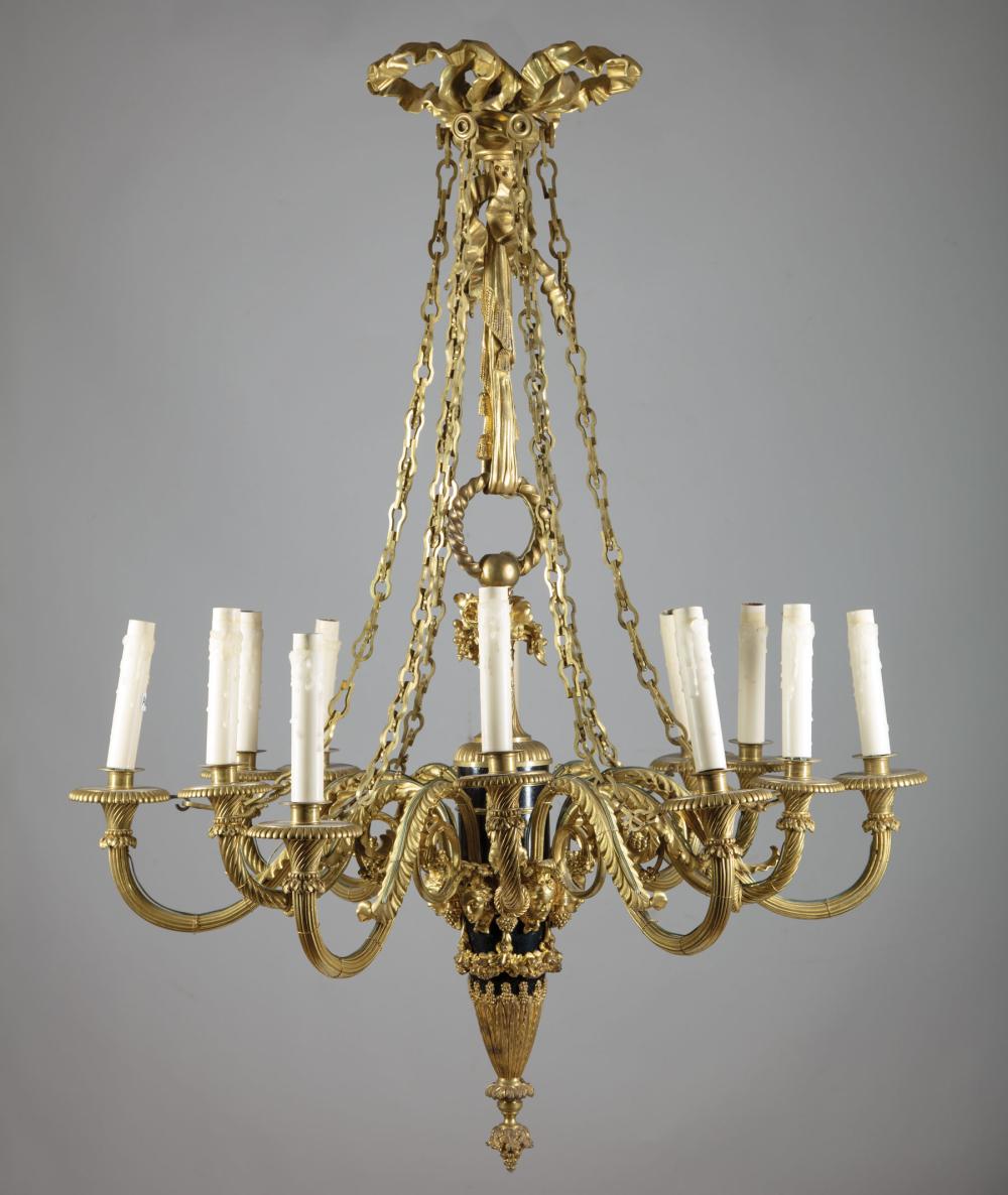 CONTINENTAL GILT BRONZE TWELVE LIGHT 31a2ac