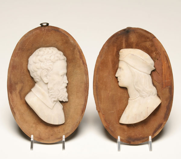 Pair of mid 19th century alabaster 4f6b2