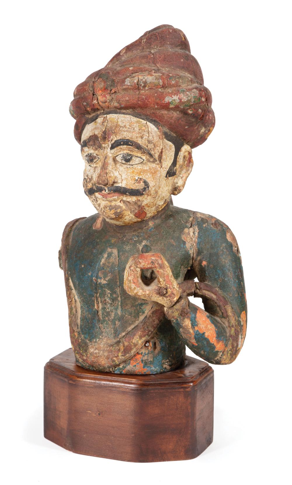 CONTINENTAL POLYCHROME CARVED WOOD 31a3ca