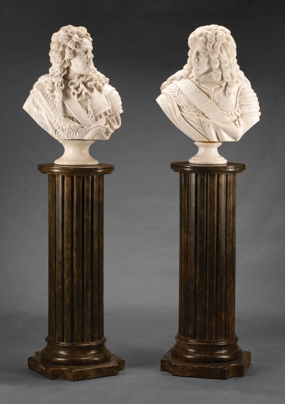 PAIR OF LOUIS XIV-STYLE CARVED WHITE