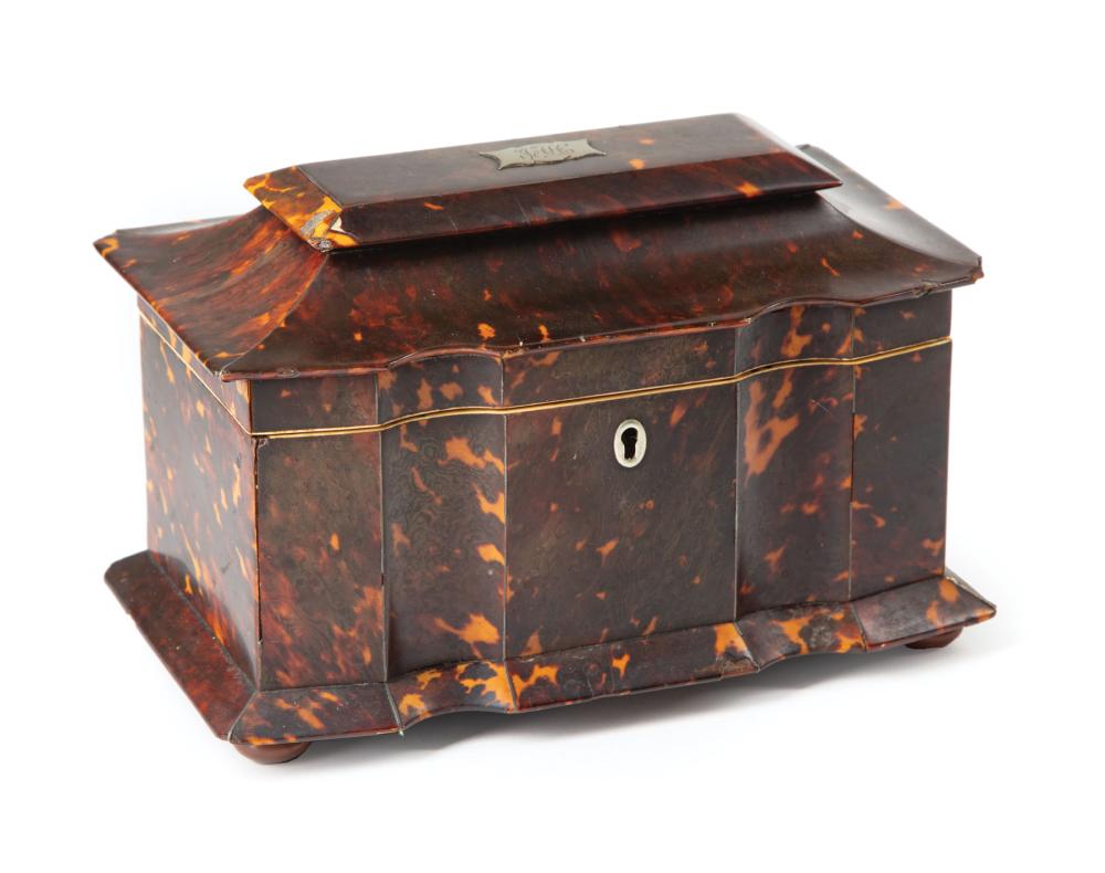 GEORGE III TORTOISESHELL TEA CADDYGeorge 31a3df