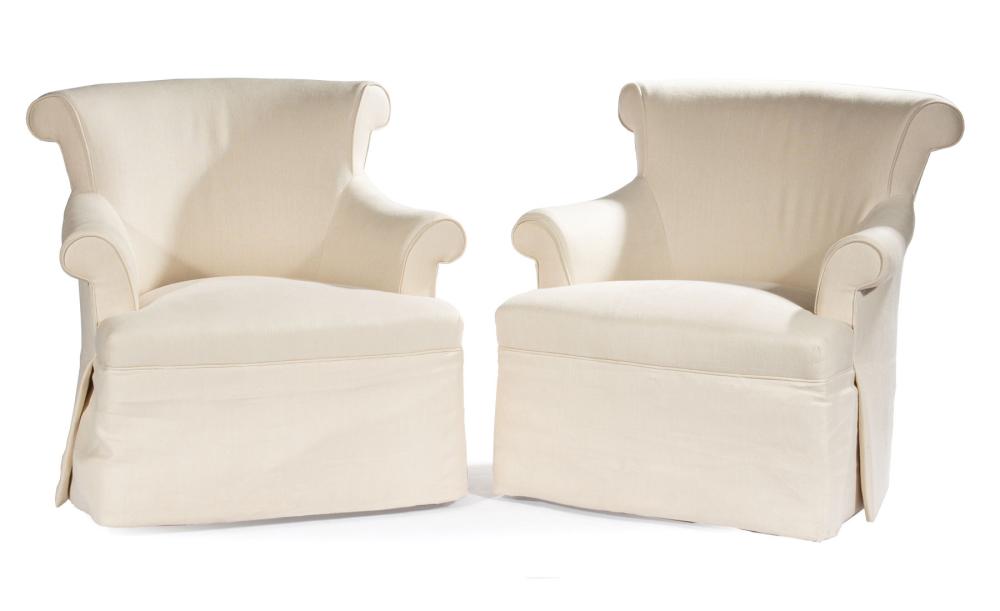 PAIR OF CONTEMPORARY UPHOLSTERED