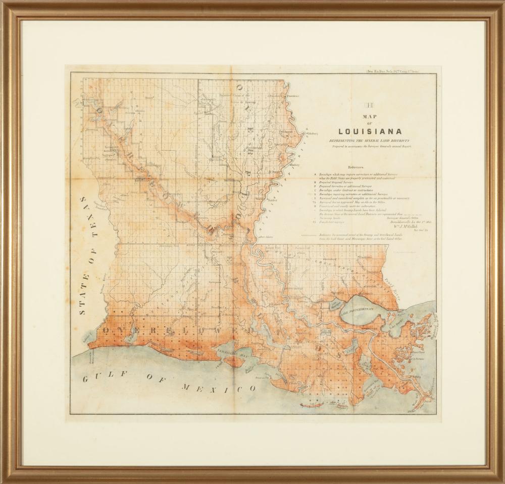 ANTIQUE MAP OF LOUISIANAAntique 31a472