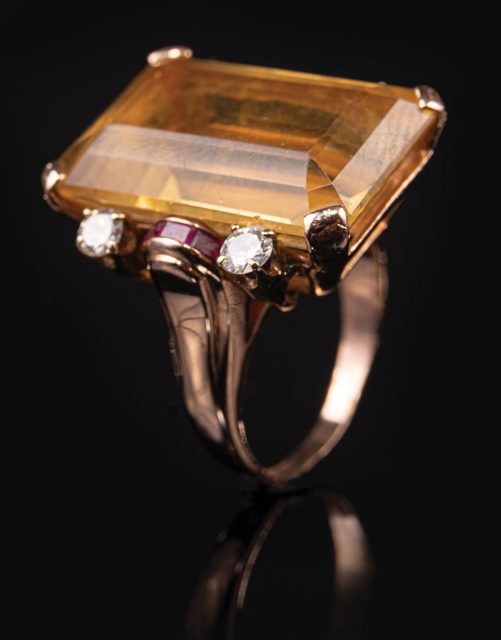 ROSE GOLD CITRINE RUBY DIAMOND 31a4e5