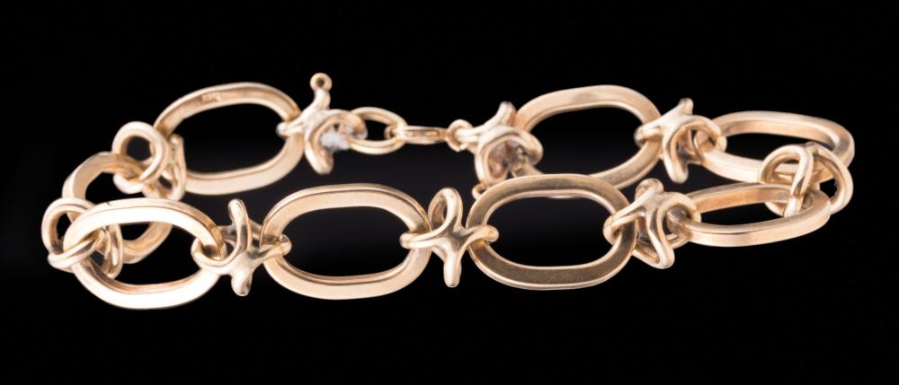 14 KT. YELLOW GOLD OVAL LINK BRACELET14