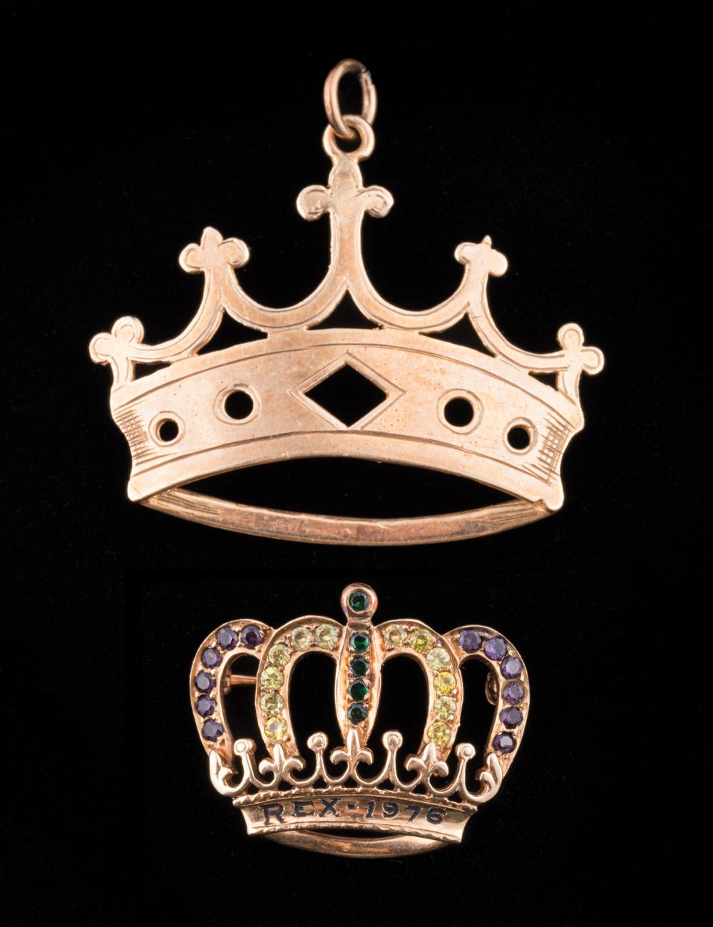 14 KT. YELLOW GOLD CROWN PENDANT14 kt.