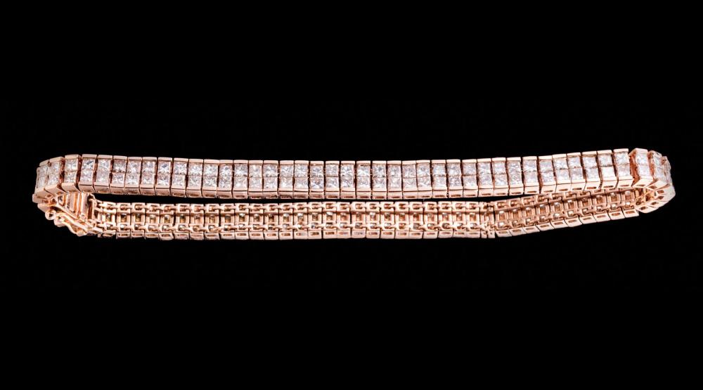 14 KT ROSE GOLD AND DIAMOND TENNIS 31a514