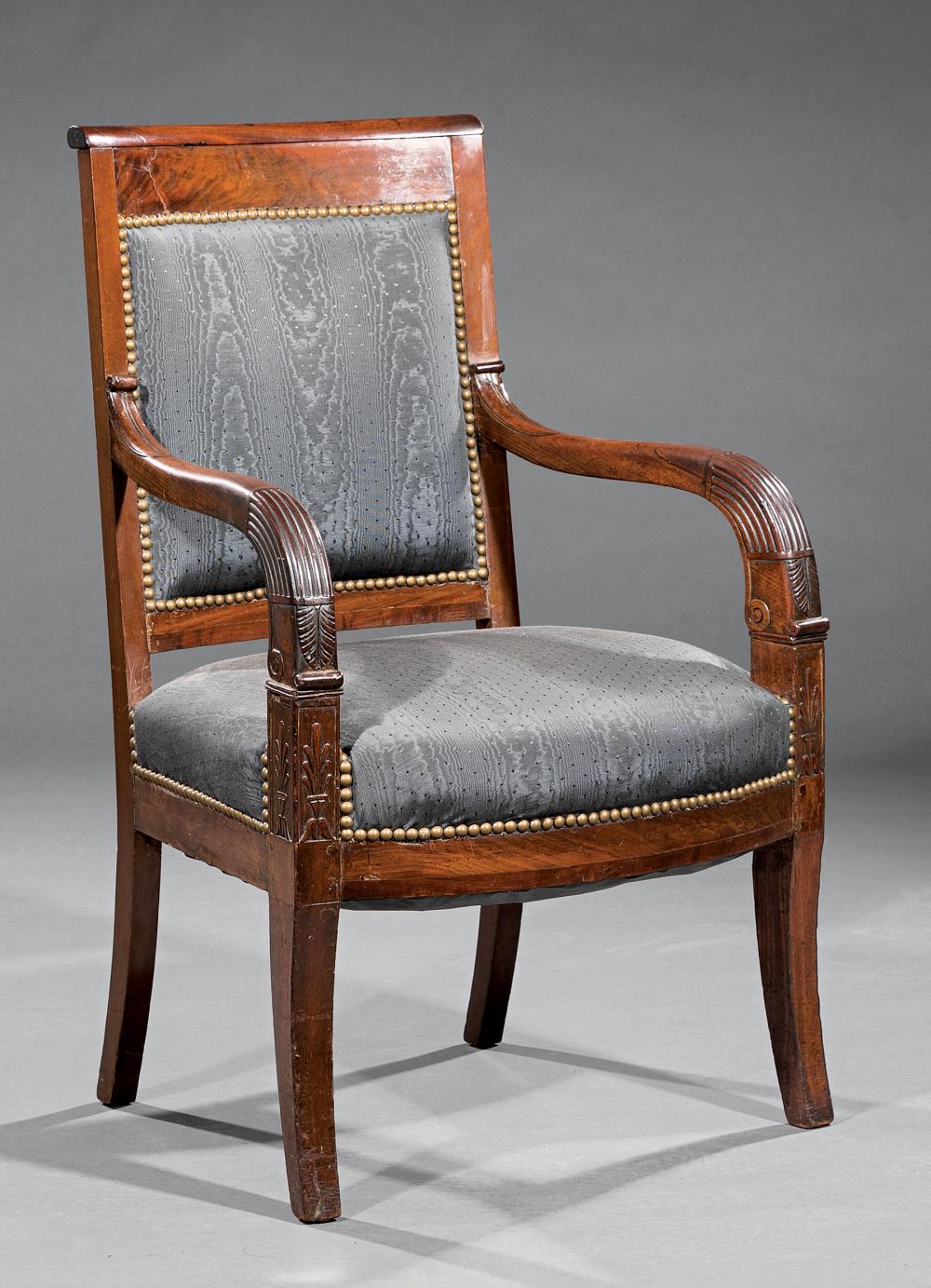 CHARLES X CARVED MAHOGANY FAUTEUILCharles 31a538