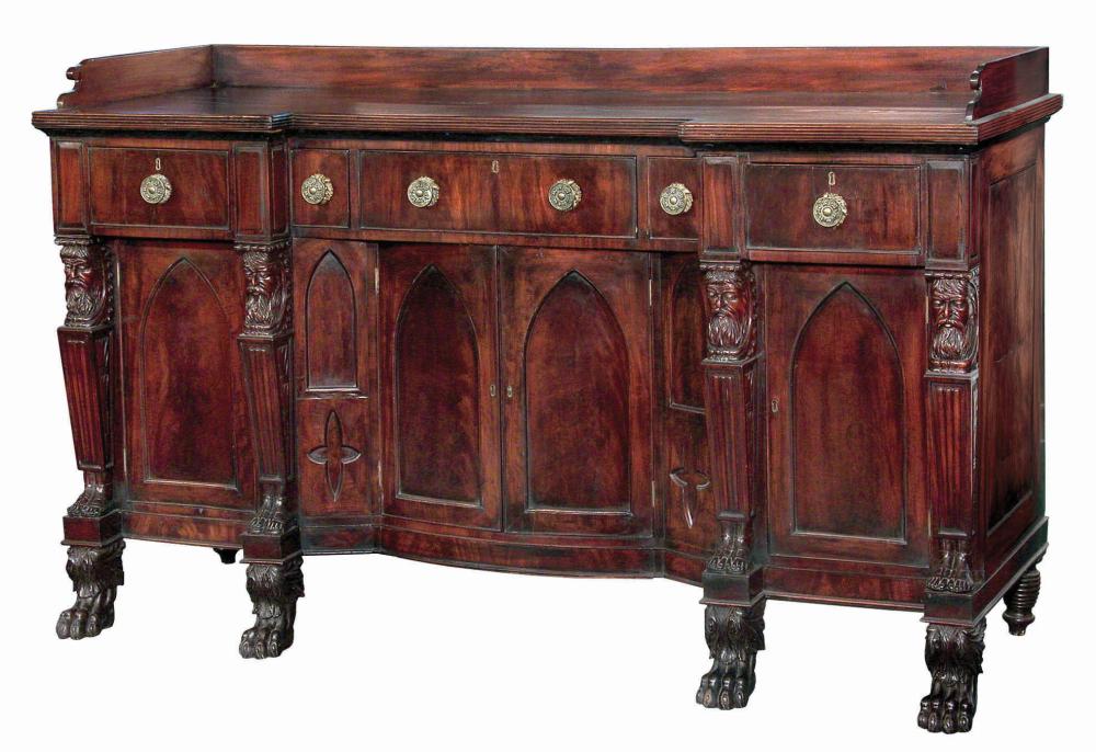 CARVED MAHOGANY SIDEBOARD LIKELY 31a553