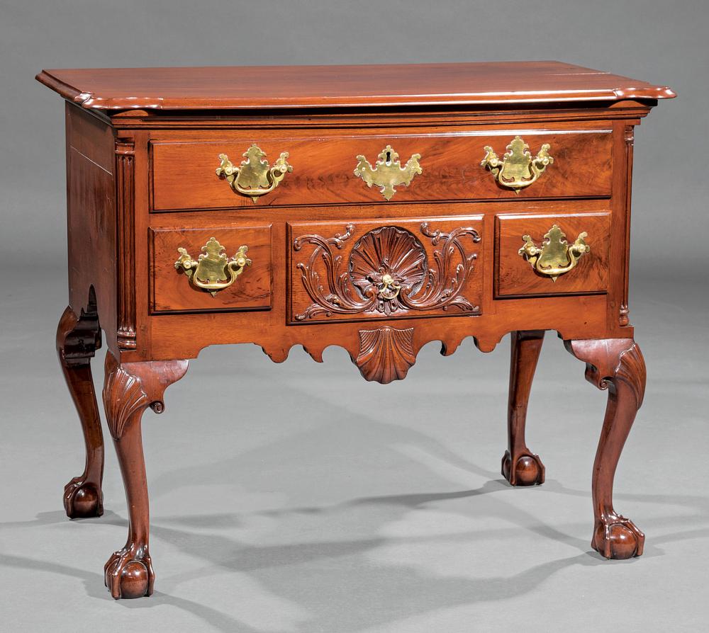 AMERICAN CHIPPENDALE CARVED WALNUT 31a564