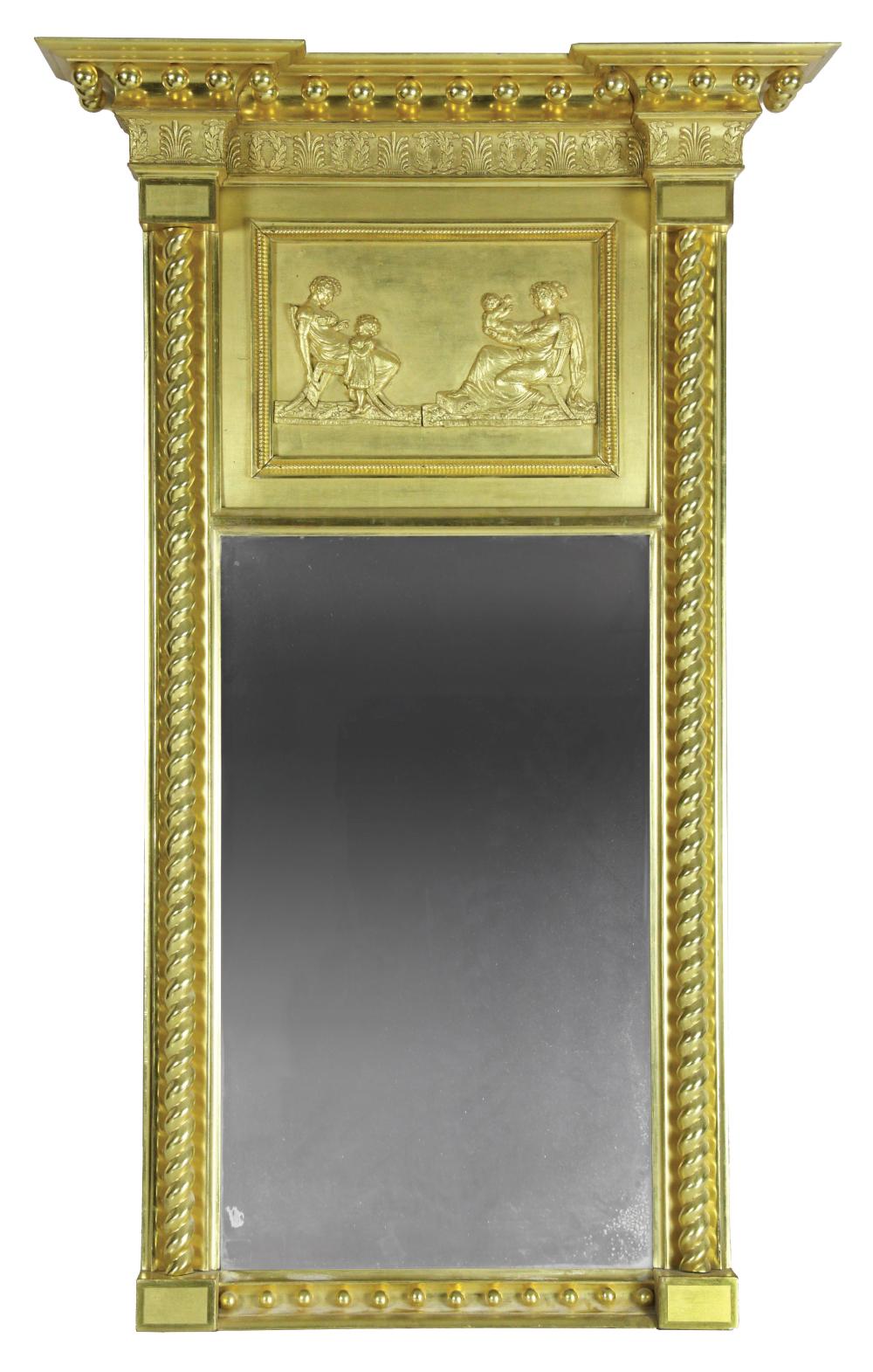 CARVED GILTWOOD MIRROR ATTR. ROBERT