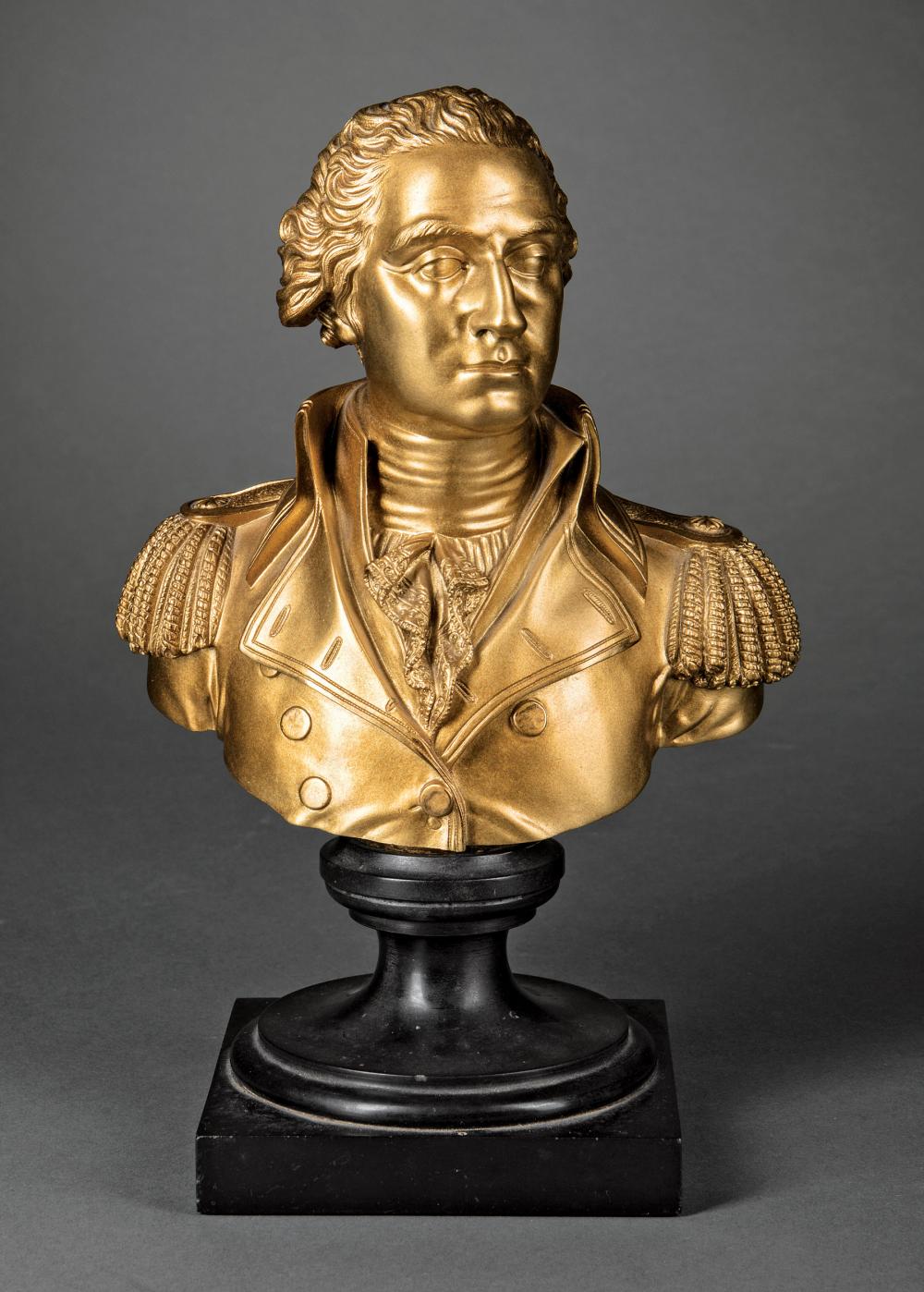 GILT BRONZE BUST OF GEORGE WASHINGTONGilt 31a58f