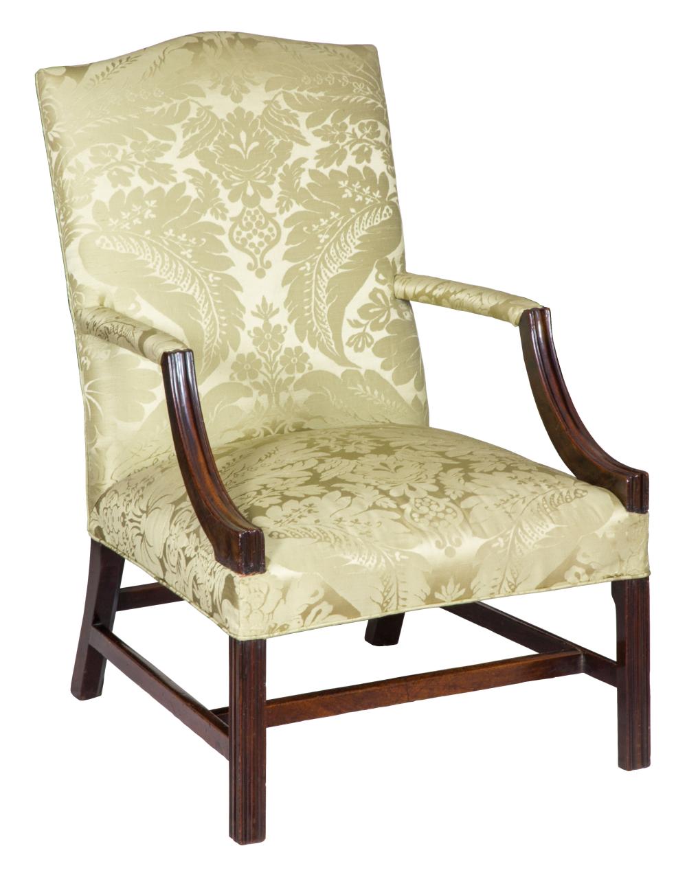 GEORGE III MAHOGANY LIBRARY CHAIRGeorge 31a60f