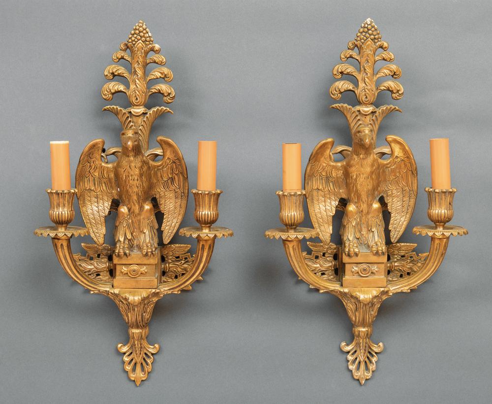 PAIR OF EMPIRE STYLE BRONZE FIGURAL 31a63f