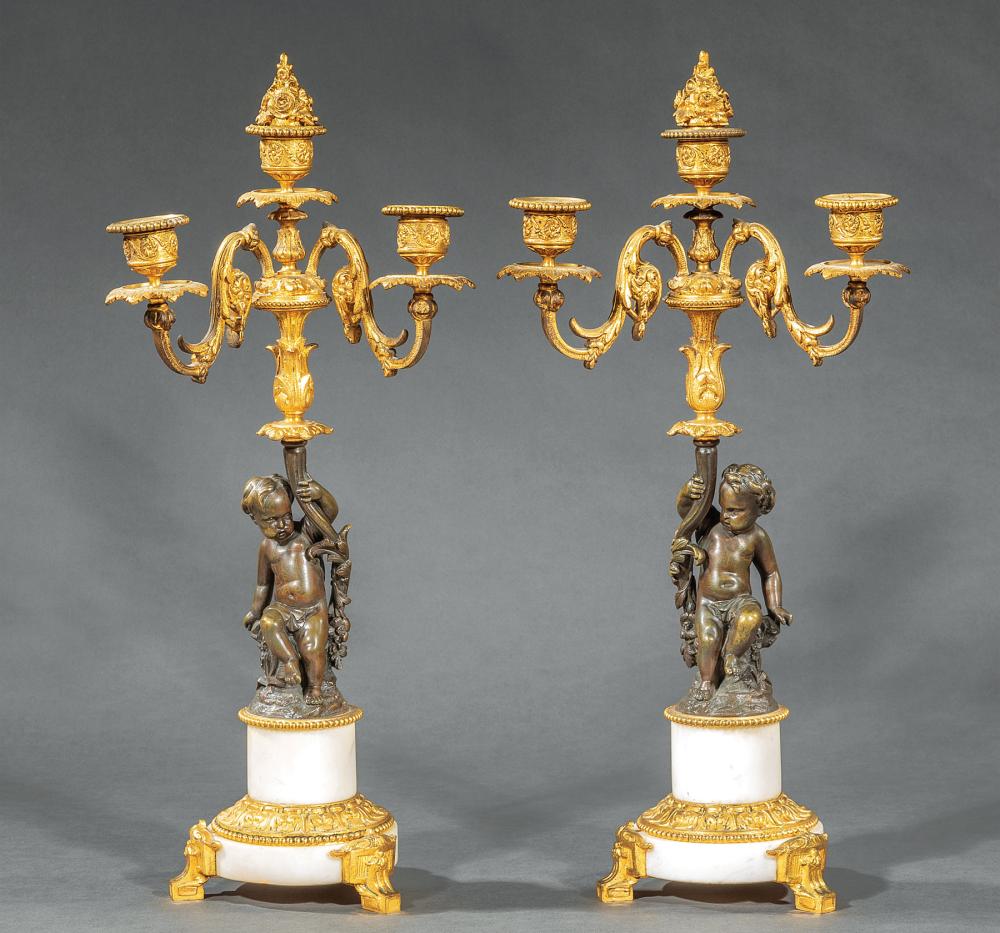 GILT AND PATINATED BRONZE FIGURAL 31a659