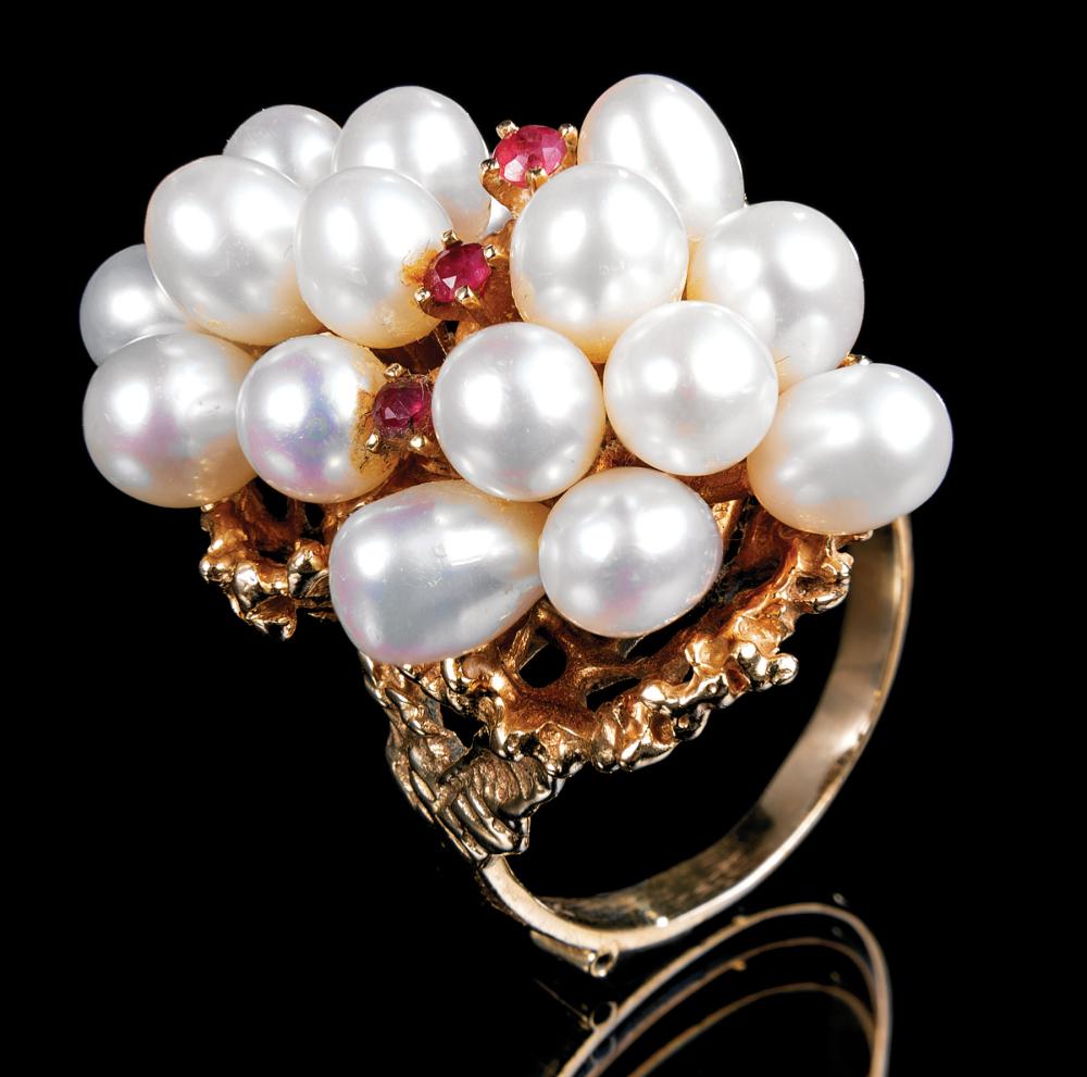 14 KT. GOLD, FRESHWATER PEARL AND