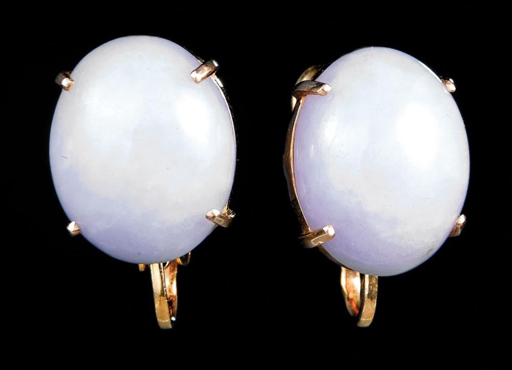 14 KT. GOLD, CABOCHON-CUT LAVENDER