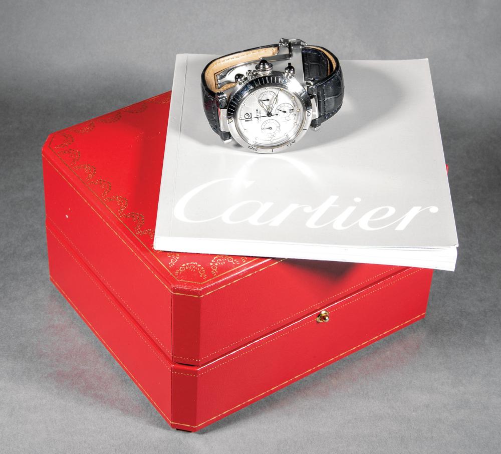 CARTIER STAINLESS STEEL PASHA CHRONOGRAPHCartier 31a6bf