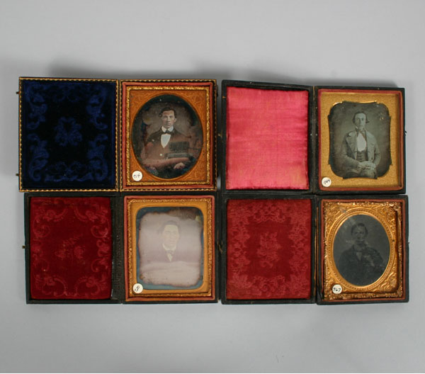 Ambrotypes and ferrotypes in leather