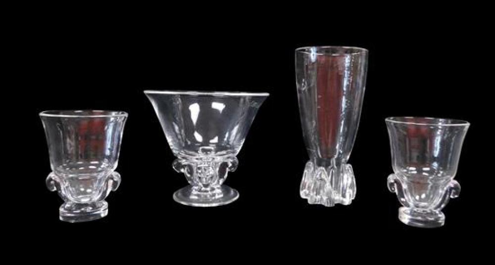 GLASS STEUBEN FOUR PIECES INCLUDING  31ce66