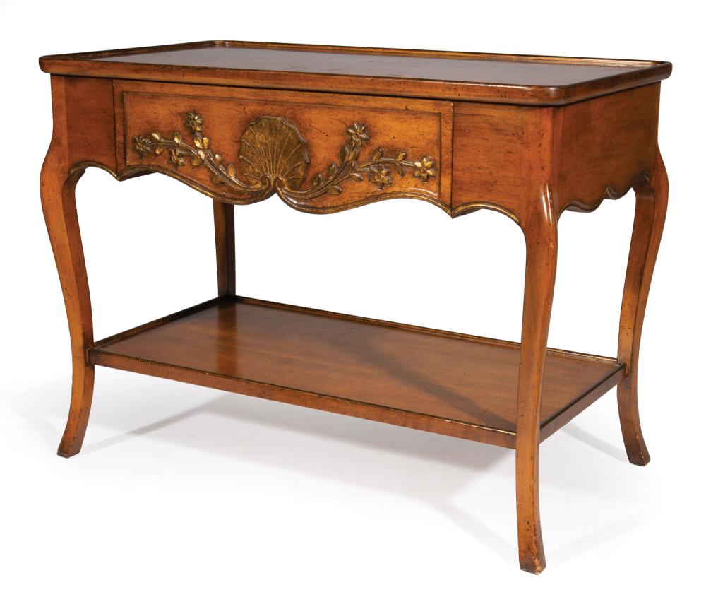 GILT DECORATED FRUITWOOD OCCASIONAL