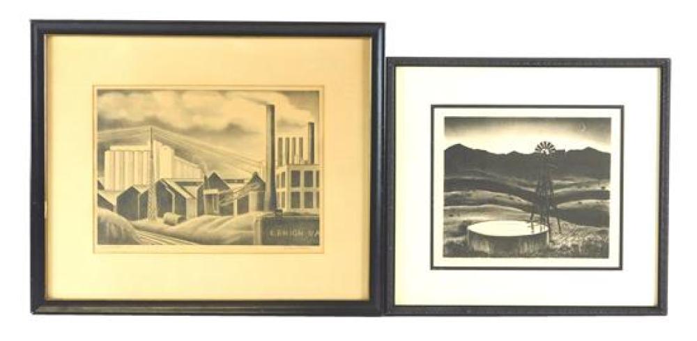 TWO 20TH C FRAMED LITHOGRAPHS  31cf2b