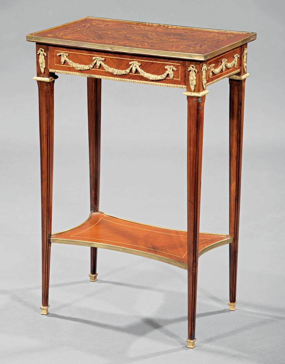 MARQUETRY AND GILT BRONZE-MOUNTED