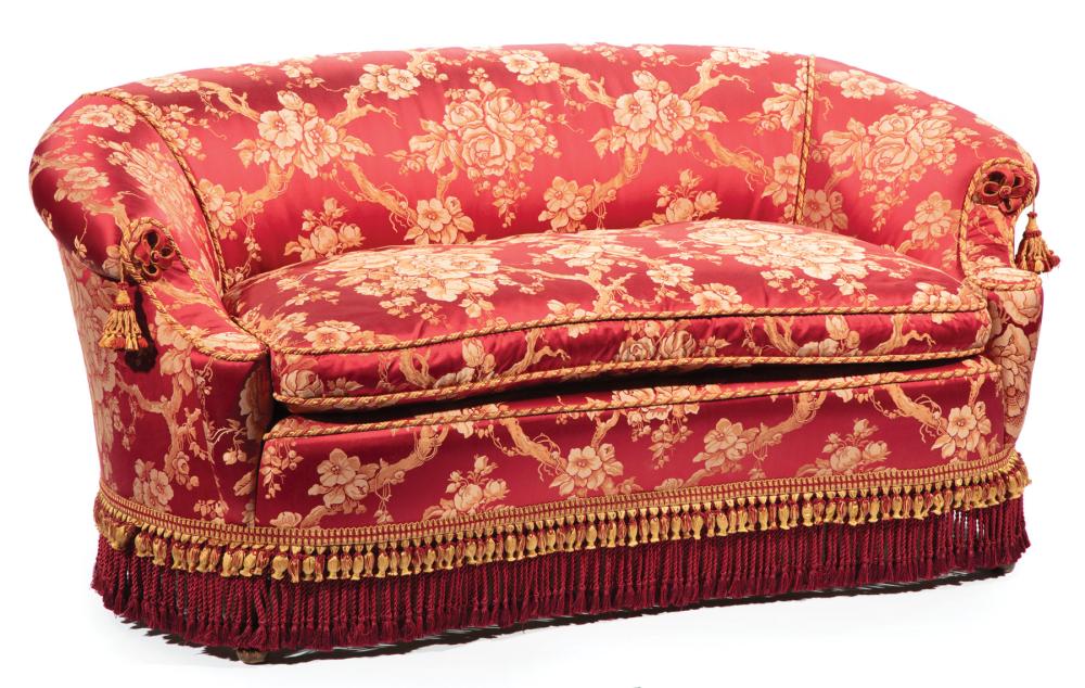 EDWARDIAN STYLE CLARET SILK DAMASK 31cf88