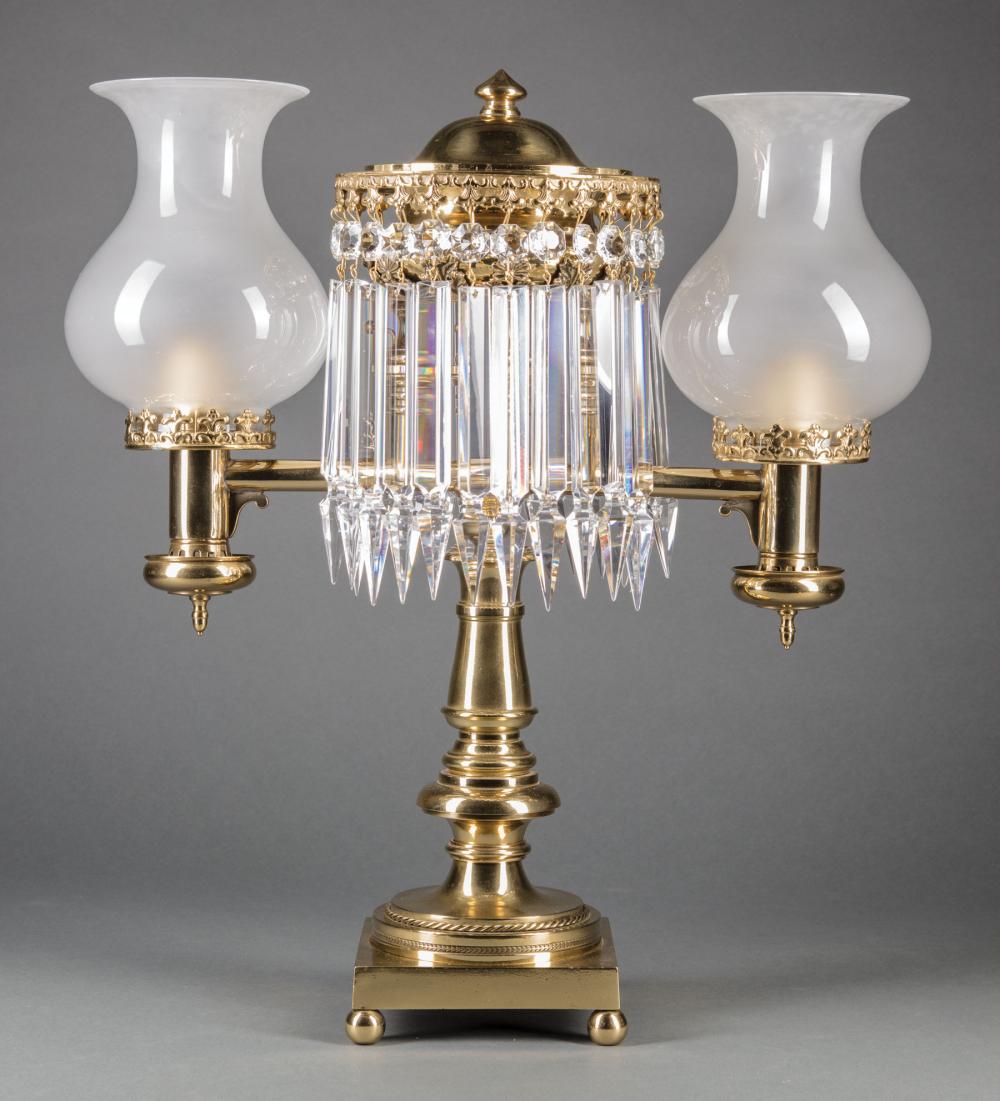 AMERICAN BRONZE DOUBLE-LIGHT ARGAND