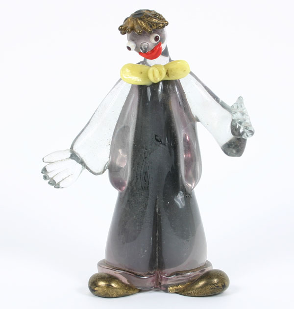 Early Barbini Murano art glass clown