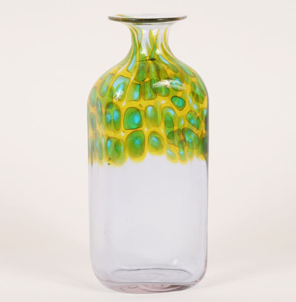 Cenedese clear art glass vase with internal