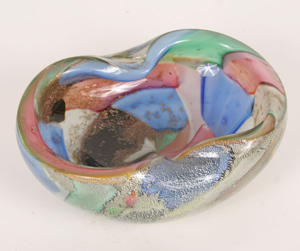 AVEM Murano art glass bowl internally 4fb35