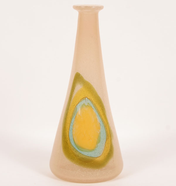 Dino Martens vase amber bubbled 4fb3e