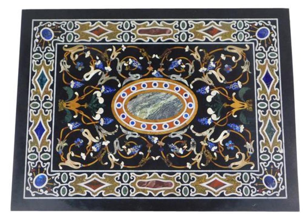 LARGE PIETRA DURA SLAB OR TABLE TOP  31d0b2
