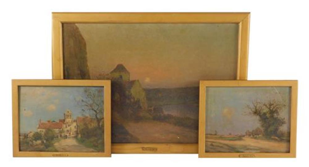 THREE 19TH 20TH C OIL PAINTINGS  31d0e9