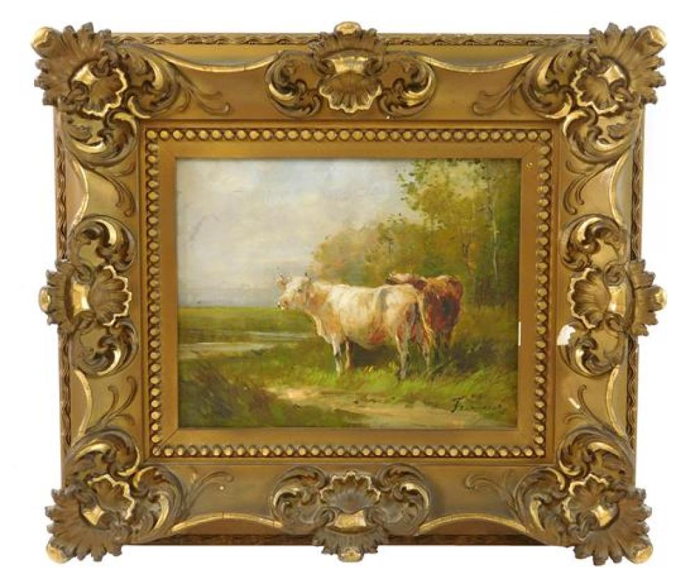 CONTINENTAL OIL ON CANVAS OF COWS 31d198