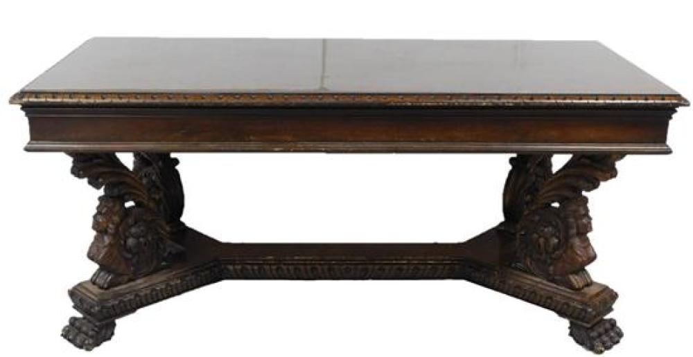 LIBRARY TABLE, OBLONG TOP WITH