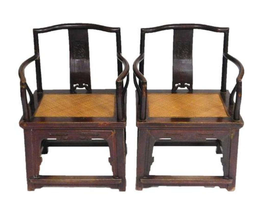 ASIAN: PAIR OF CHINESE ARMCHAIRS,