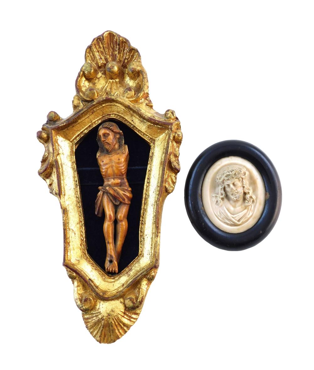 TWO EARLY CONTINENTAL PIECES: IVORY