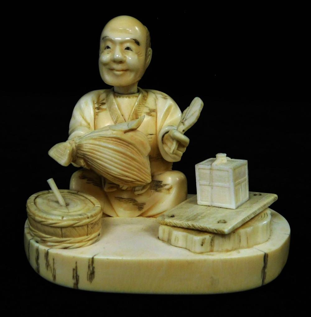 ASIAN IVORY CARVING JAPANESE 31d2dc