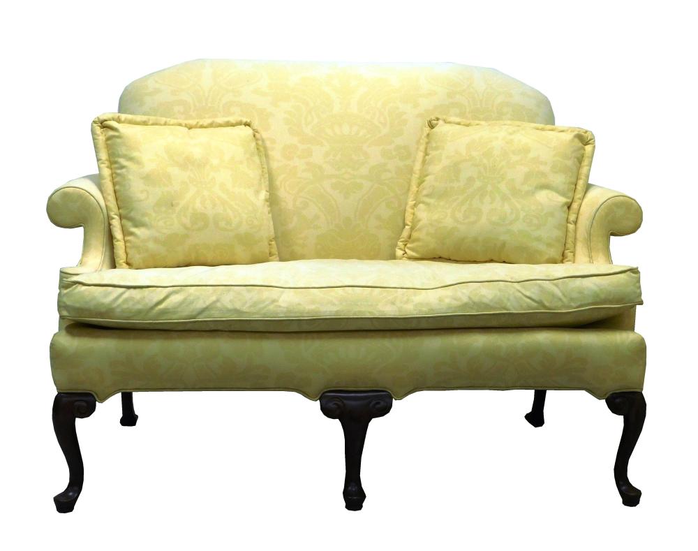 LOVE SEAT BY HARDEN, LIGHT UPHOLSTERY